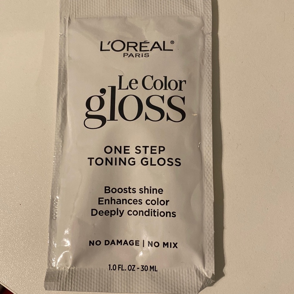 LOREAL le gloss one step toning gloss sample. 1.0 fl oz. New conditioner